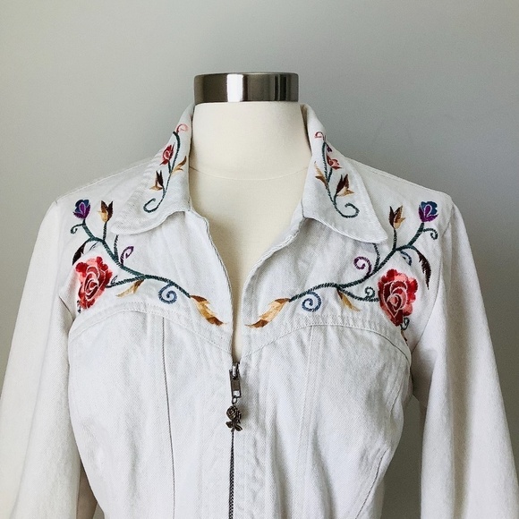ROPA Hairston Roberson Western Embroidered Denim Full Zip Jacket USA Made‎ - Picture 6 of 16